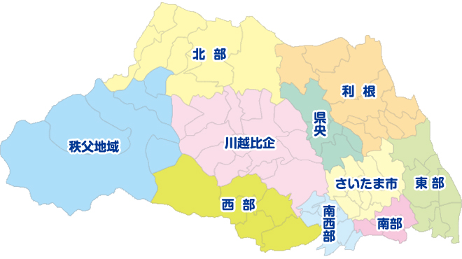 埼玉県地域別地図
